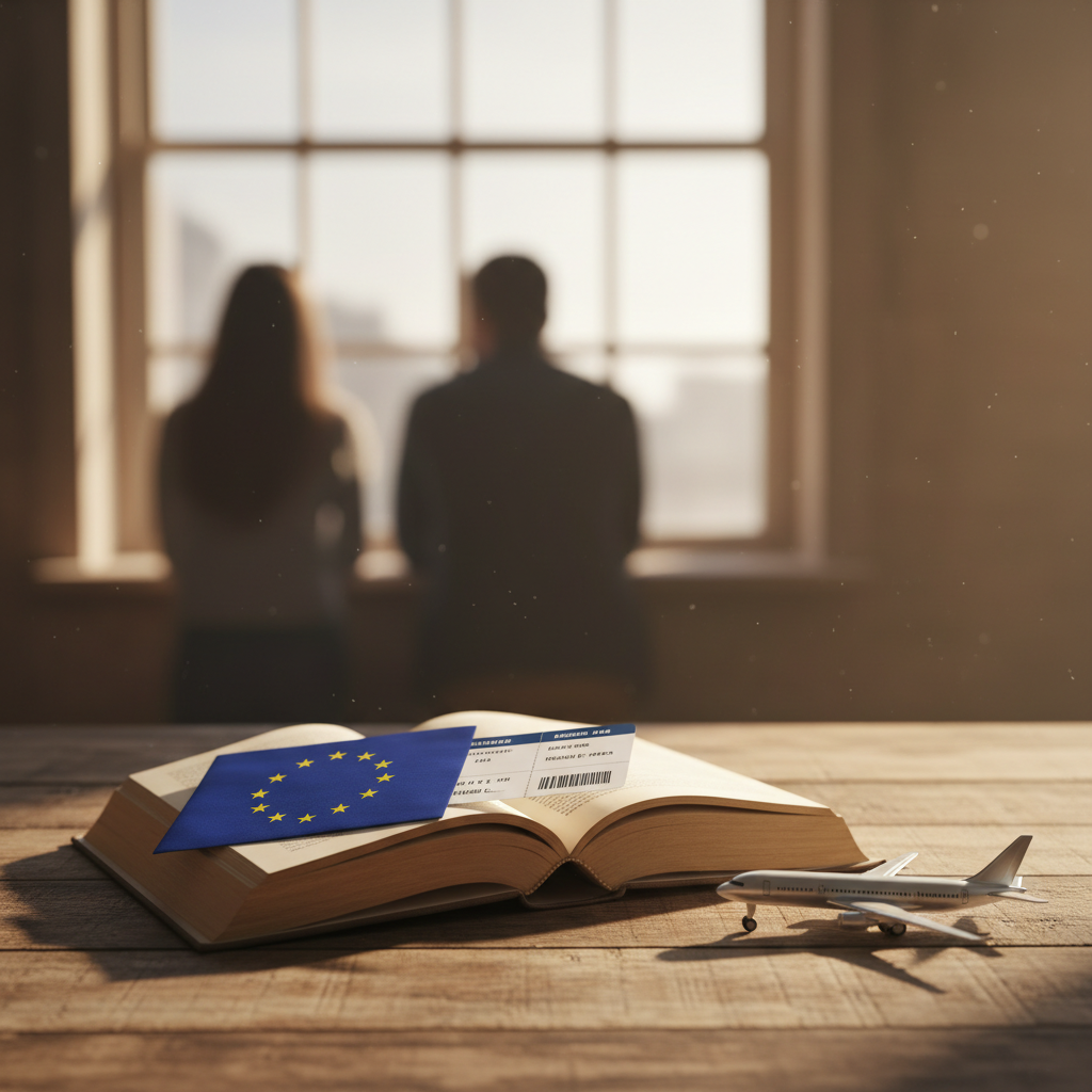 Passenger rights — book with EU flag